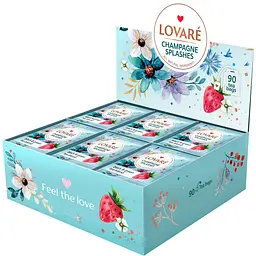 Уцінка. Чай чорний та зелений Lovare Champagne Splashes 180 г (90 шт. х 2 г) - мініатюра 3