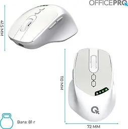 Мышь OfficePro Silent Click Wireless White (M520W) - миниатюра 11