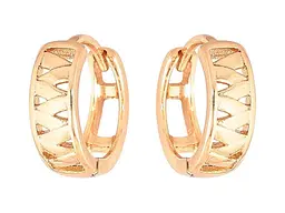 Сережки Xuping кільця позолота 18K "Декоративний візерунок" 288886