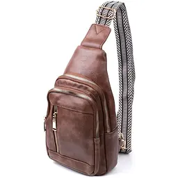 Зручна слінг сумка для жінок з екошкіри Vintage 18,5х29х8 см sum0026963