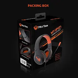 Дротова гарнітура MeeTion Gaming Backlit MT-HP021, USB, 3.5mm, 1.8m, black-orange - мініатюра 4