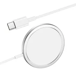 Зарядне бездротове HOCO magnetic wireless fast charger CW30 Pro до 15 ват біле - мініатюра 2