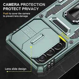 Ударостійкий чохол Camshield Army Ring для Samsung Galaxy A53 5G Зелений / Light Green - мініатюра 4