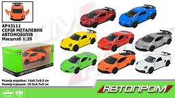 Металева автомодель Автопром 1:39, відкриваються двері (В асортименті) AP43111 - мініатюра 2