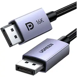 Кабель мультимедійний DisplayPort M to DisplayPort M 2.0m 16K DP118 black Ugreen (15384)