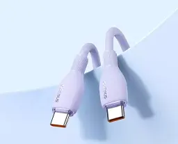 Кабель Baseus Pudding Series Fast Charging Cable Type-C to Type-C 100W 1.2m P10355702511-00 Purple - мініатюра 4