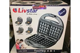Бутербродниця, вафельниця, горішниця, тостер гриль (4 в 1) Livstar LSU-1219 - мініатюра 6