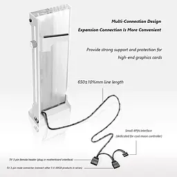 Підставка для відеокарти Coolmoon GH-2 ARGB White (CM-GH2-W) - мініатюра 4