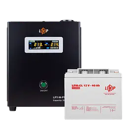 Комплект резервного живлення для котла LP (LogicPower) ДБЖ + гелева батарея (UPS W500 + АКБ GL 480W) - мініатюра 4