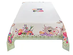 Скатертина  Lefard Home Textile Peeps гобеленова 180x140 см бежево-зелена (732-283) - мініатюра 2