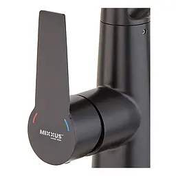 Змішувач для кухні на дві води з гнучким виливом Mixxus FUL-021 black MI6021 Чорний матовий - мініатюра 3