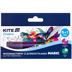 Фломастери з блискітками Magic Kite набір 5+1 (K-1167)