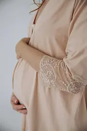 Халат для вагітних та годуючих матусь Soft&amp;Lace для майбутніх мам L Мамин Дім бежевий - мініатюра 4