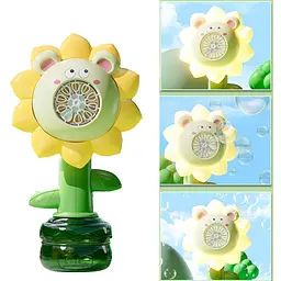 Мильні бульбашки Flower Bubble Machine BJC-5ABear-Yellow зі світлом - мініатюра 3