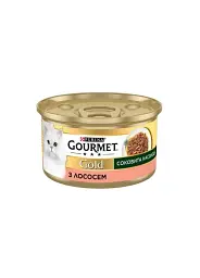 Вологий корм для котів Gourmet Gold соковита насолода з лососем 85 г