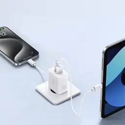 Мережевий зарядний пристрій Baseus Cube Fast Charger USB+Type-C 20W P10111403213-00 White - мініатюра 5