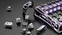 GravaStar Клавіатура магнітна Mercury V75 Pro 80keys, GravaStar x Gateron Jade Gaming, USB-A, 8k, RGB, Iron Purple - мініатюра 8