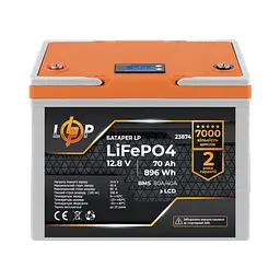 Акумулятор LP LiFePO4 12.8 V — 70 Ah 896Wh і плата BMS 80A/40А з дисплеєм - мініатюра 2