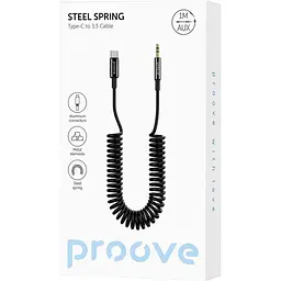 Кабель Proove Steel Spring USB-C to 3.5mm 1m (ACSS00005201) [168175] - мініатюра 2