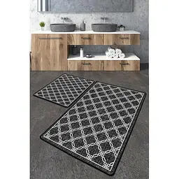 Набір килимків для ванної кімнати Chilai Home Chain Banyo Halisi Djt 60 x 100 + 50 x 60