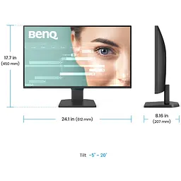 TFT 27" BenQ GW2790C, IPS, 144Гц, HDMI, DP, USB-C, колонки, чорний - мініатюра 8