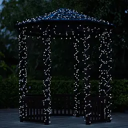 Гірлянда Нитка вулична 300 LED 30 м на сонячній батареї чорна, білий GarlandoPro SB300L30MBW - мініатюра 2