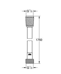 Душовий шланг 1750 мм Grohe Relexaflex 28154002, Хром - мініатюра 3