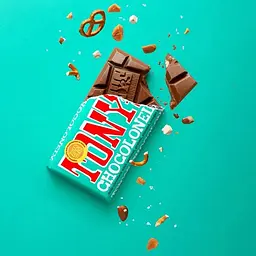 Шоколад Tony's Chocolonely Caramel Mandel Brezel Карамель Мигдаль Крендельки 180 г - мініатюра 2