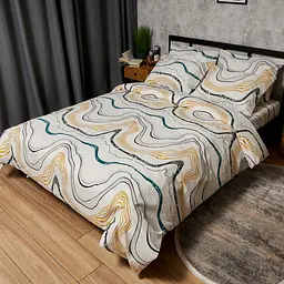 Комплект постільної білизни Moon&Star Дитячий 110x140 см наволочки 2x40x40 см Natural Waves Бязь Gold Люкс