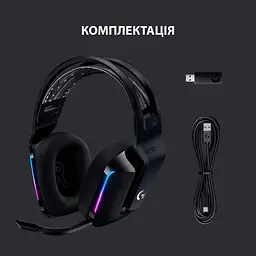Ігрова гарнітура Logitech G733 Lightspeed Wireless RGB Black (981-000864) - мініатюра 6