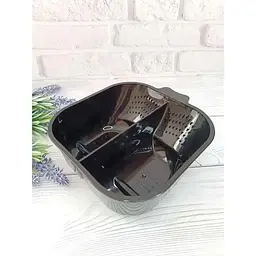 Миска EСТЕТ глибока подвійна прогумоване дно з ручкою (20*20*10см)