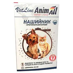 Нашийник протипаразитарний AnimAll VetLine для котів і собак 35 см (60885)