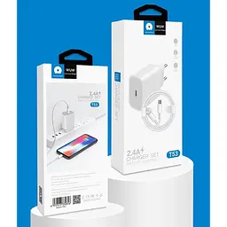 Зарядний адаптер блок на 2 виходи WUW-C193 PD20W+PD20W Charger USB C + USB C white - мініатюра 3