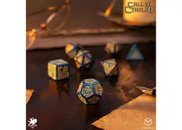 Набір кубиків Call of Cthulhu 7th Edition - Blue-green & Gold Dice Set (7 шт.) (SCTR22) - мініатюра 5