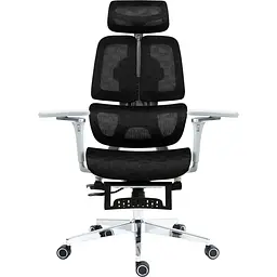 Офісне крісло GT Racer B-2450 White/Black [125571] - мініатюра 5