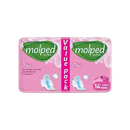 Гігієнічні прокладки Molped Ultra long eco 5 крапель 14 шт.