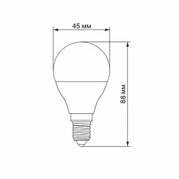 LED-лампа Videx G45e 7W E14 3000K (24958-000) - мініатюра 3
