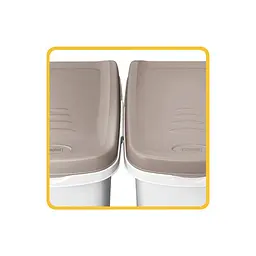 Stefanplast (Стефанпласт) Контейнер для корму 25л (10кг) білий прозорий - мініатюра 2