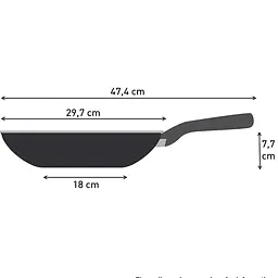 Велика сковорода з керамічним покриттям Tefal Renew On 28 см., Wok (C43519) - мініатюра 2