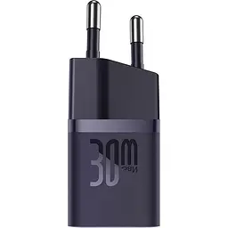 МЗП Baseus GaN5 Fast Charger (mini) 30W (1USB-C) + кабель Type-C to Type-C (P10110902) Midnight Purple - мініатюра 3