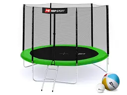 Батут Hop-Sport 10ft (305см) зелений з зовнішньою сіткою - мініатюра 8