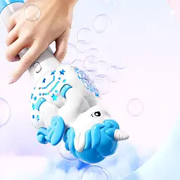 Пістолет з мильними бульбашками H055 Little Unicorn + bottle 50ml Light Blue - мініатюра 2