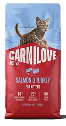 Сухий беззерновий корм Carnilove Active Salmon & Turkey Kitten для кошенят лосось та індичка 6 кг
