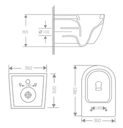 Унітаз підвісний Qtap Jay Rimless, з сидінням Slim Duroplast/ Soft-close/ Quick Relase QT07335177RW - мініатюра 7