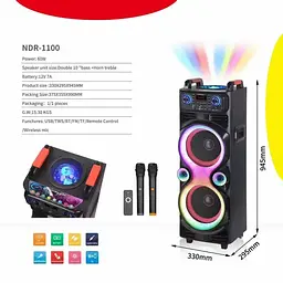 Портативна акустика бездротова колонка XPRO NDR-1100 (42893-NDR 1100_6386) - мініатюра 3