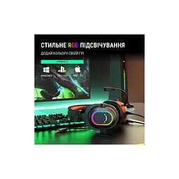 Навушники Fifine H6 RGB 7.1 Black (H6) - мініатюра 11