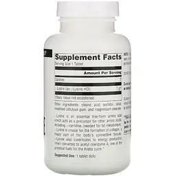 Амінокислота Source Naturals Лізин 1000 мг 100 таблеток - мініатюра 2