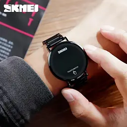 Наручний чоловічий годинник Skmei Light 1550 (Чорний) - мініатюра 4
