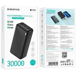Універсальна мобільна батарея BOROFONE BJ56B Graceful 22.5W+PD20W 30000mAh чорна - мініатюра 2