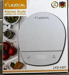Настільні кухонні електронні ваги Lexical LKS-4301 для зважування продуктів до 5 кг - мініатюра 2